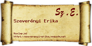 Szeverényi Erika névjegykártya