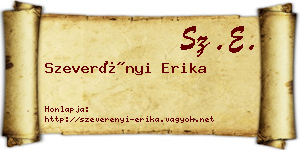 Szeverényi Erika névjegykártya